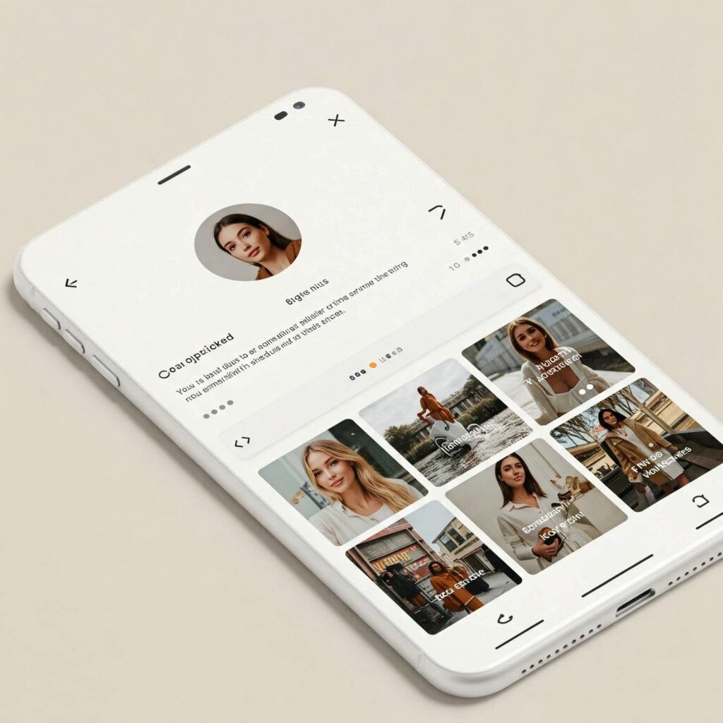Optimized Instagram profile with clear bio and branded profile picture.