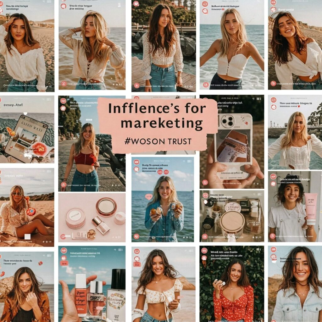 Instagram product posts by influencers.
