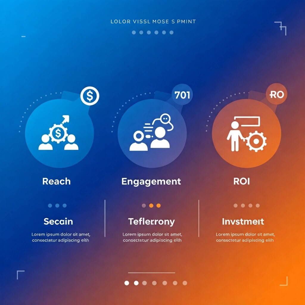 Bold infographic showing social media metrics