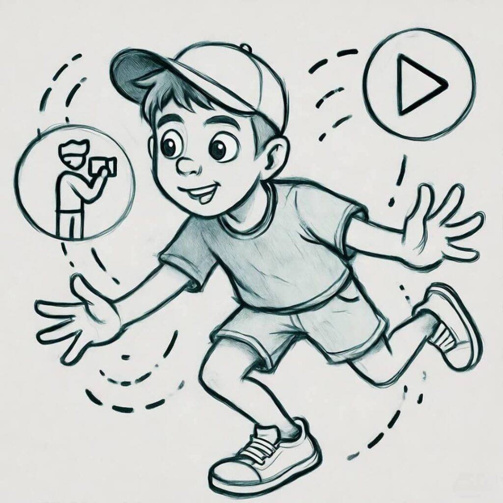 Dynamic UGC hustle on micro influencer platforms, quirky and bold.