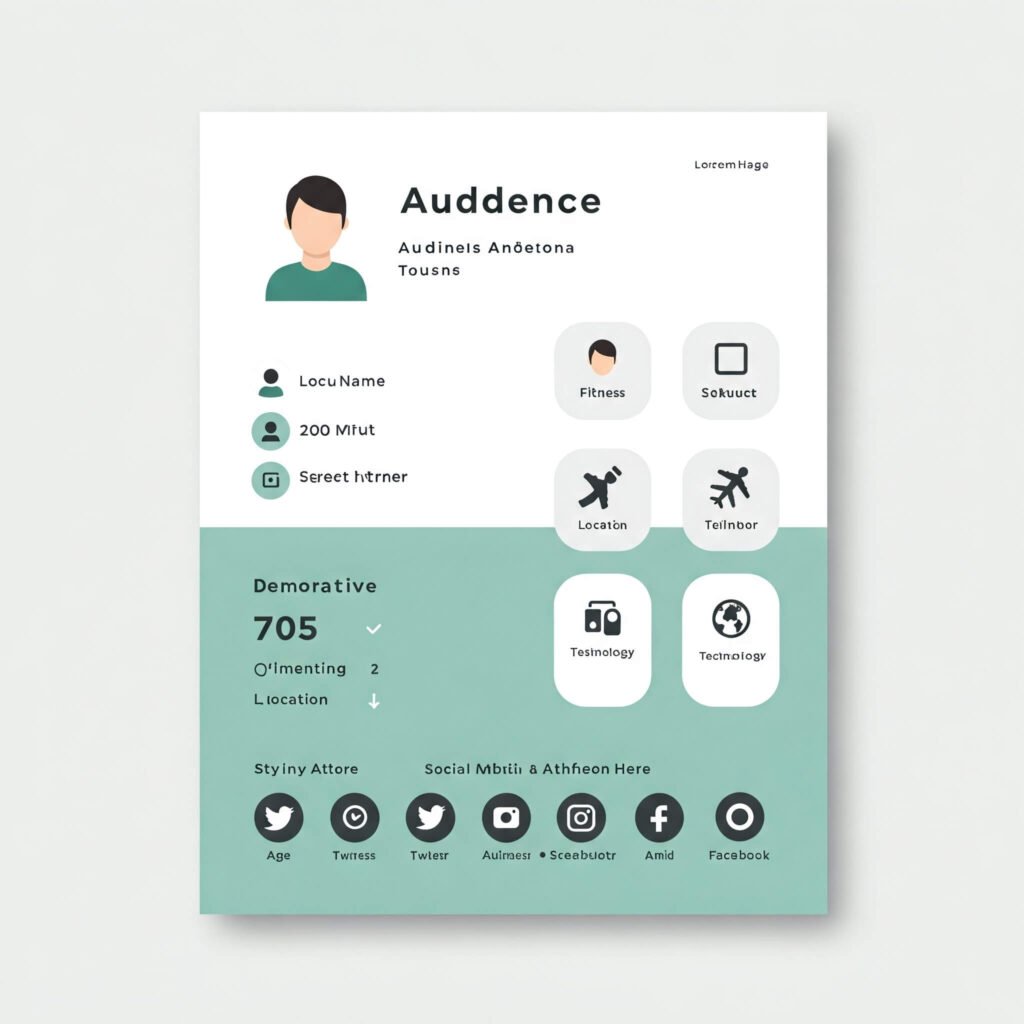 Sleek audience persona template