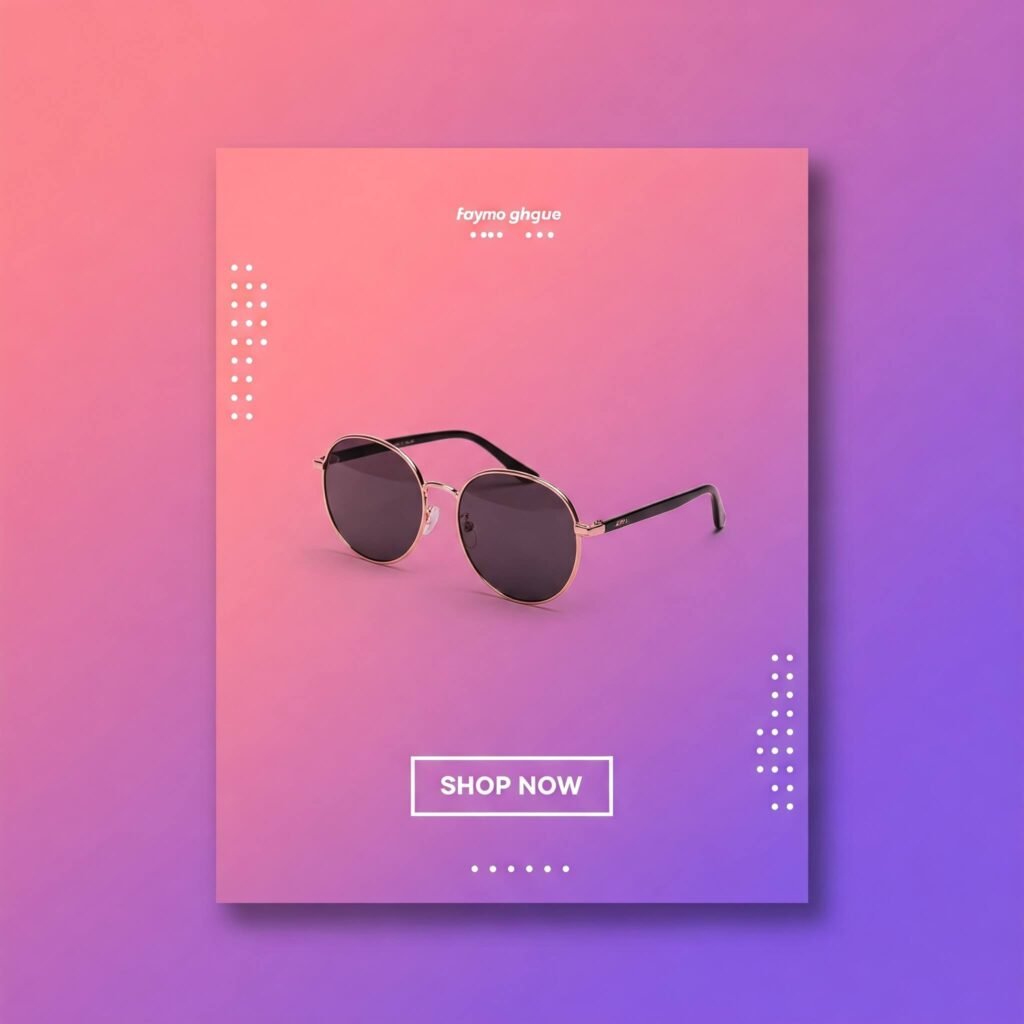 Dynamic Instagram product post with 'Shop Now' button.