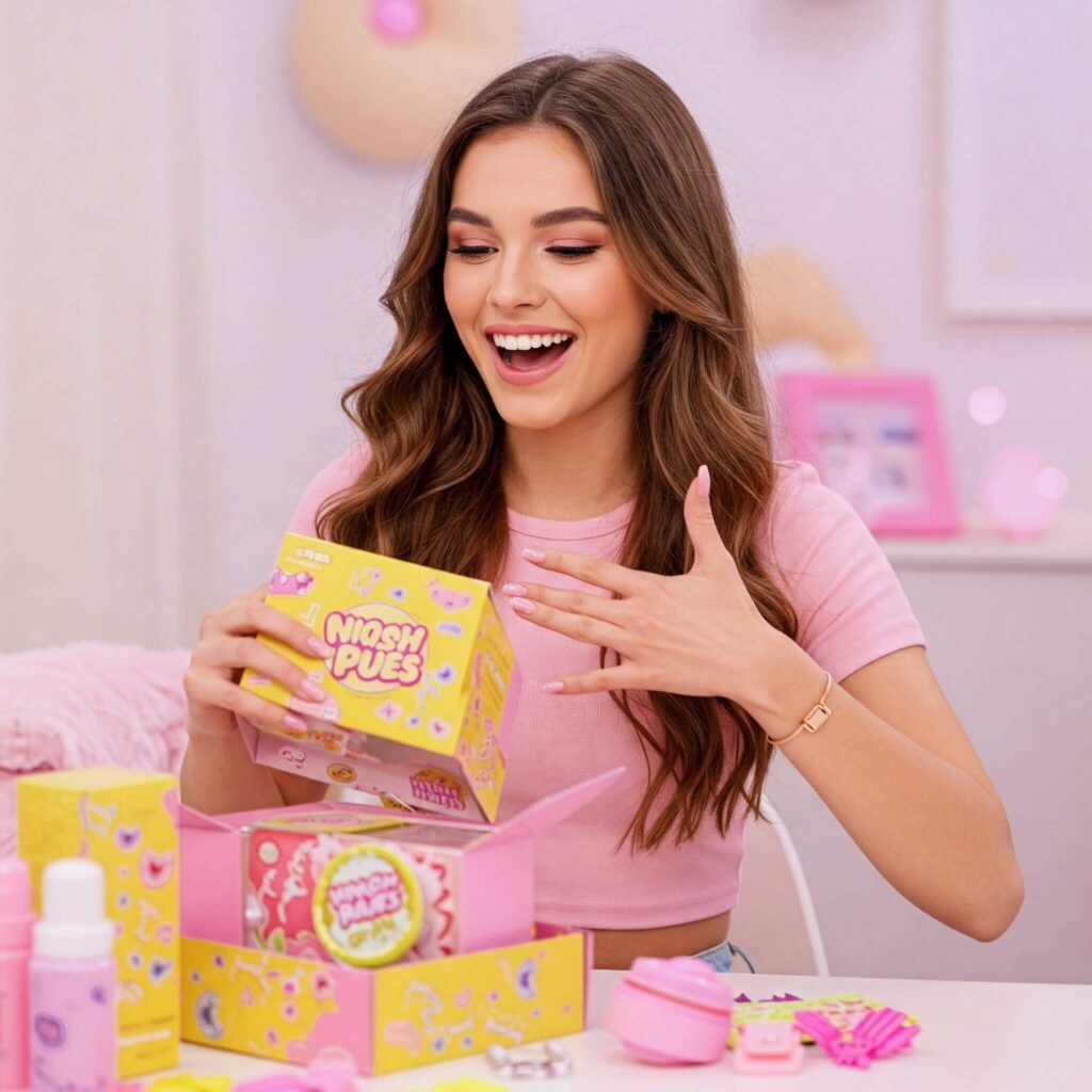Exciting product reveal by an influencer