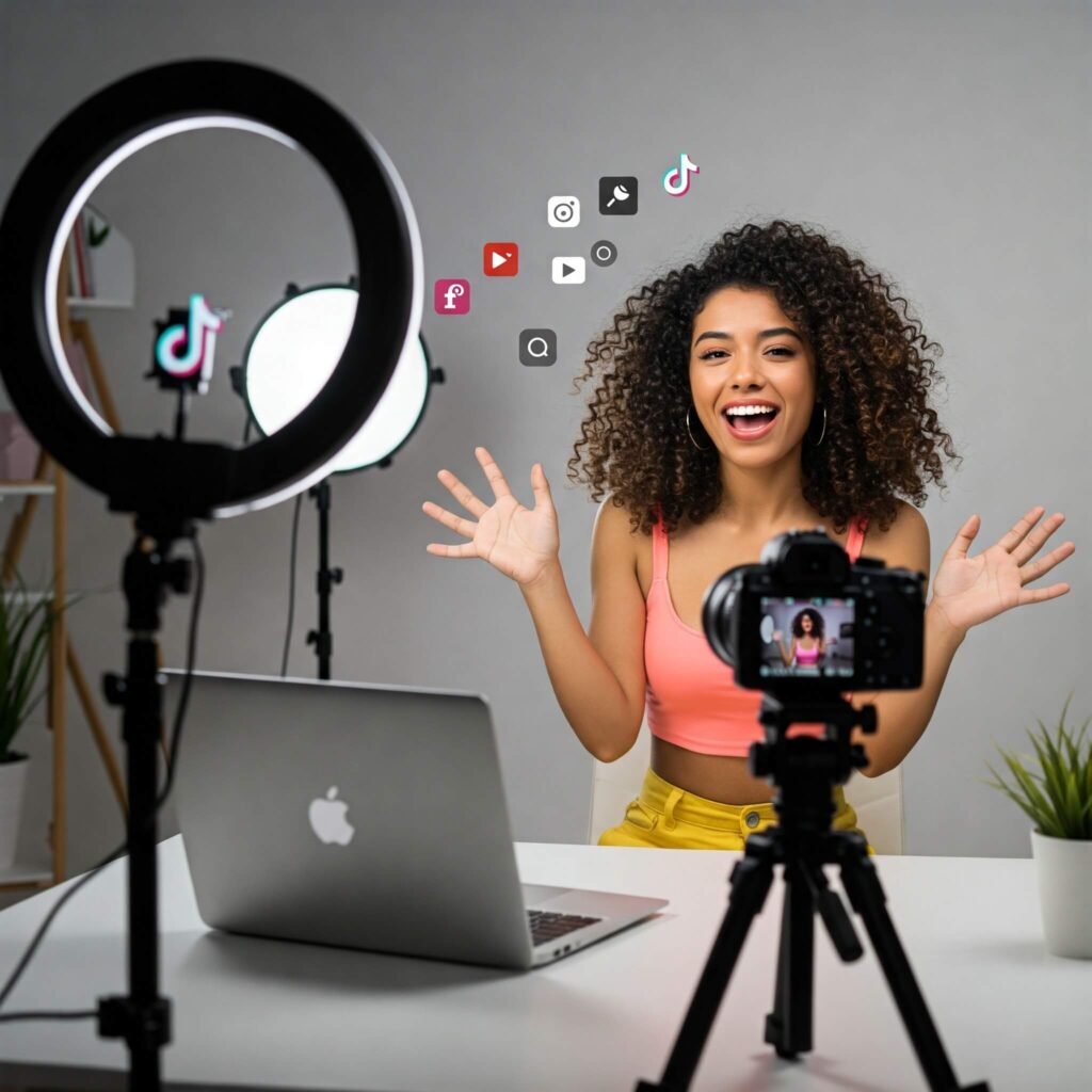 Micro-influencer TikTok video trendy studio. This option is concise and includes the primary keywords, suitable for SEO