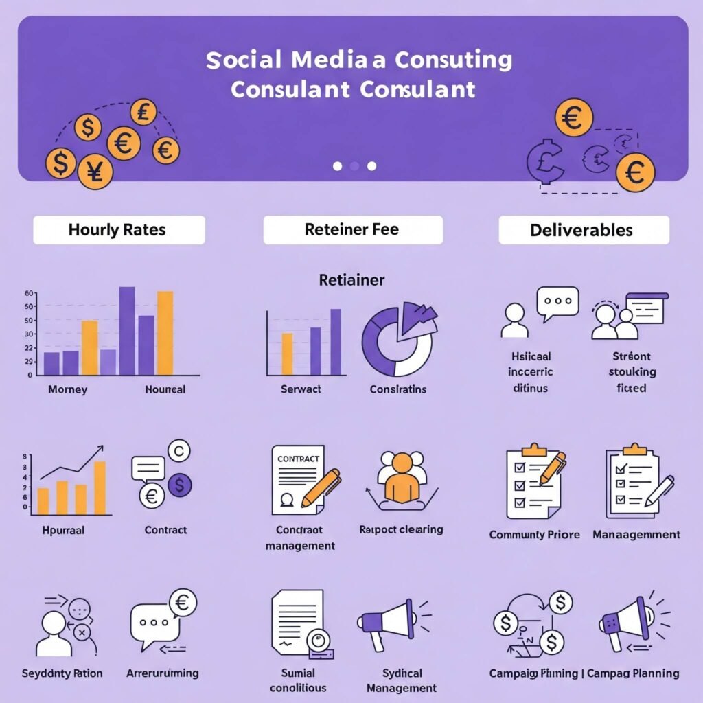 Infographic of social media consultant costs