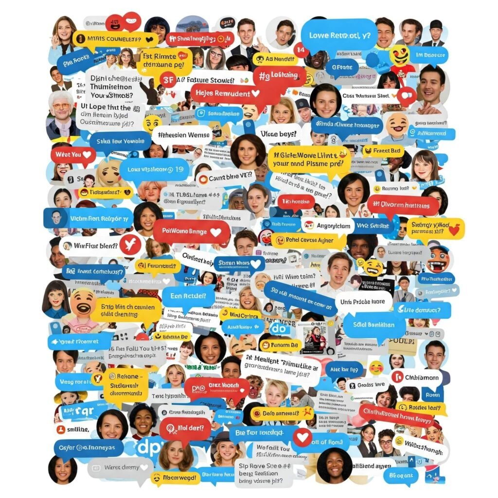 Collage of Twitter replies and retweets.