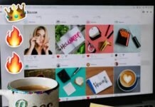 Step-by-Step Guide to Building a Winning Influencer Strategy Cluttered laptop with chaotic Instagram feed, chipped "Boss Babe" mug, crumpled hashtag Post-it.