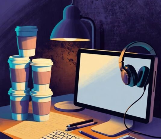 2025’s Leading Micro Influencer Platforms for Creators Vibrant retro desk scene capturing the chaos of micro influencer platforms in 2025.