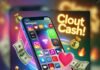 Understanding Influencer Marketing Costs in 2025 Smartphone with wild Insta feed, swirling cash, neon "Clout=Cash!" sign, emojis.
