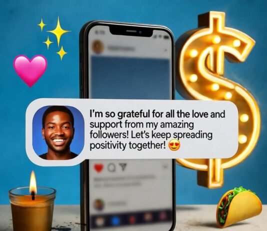 Pay Influencers to Promote Your Product: A Simple Guide Bright smartphone with Instagram post, neon dollar sign, messy desk, emoji stickers, bold colors.